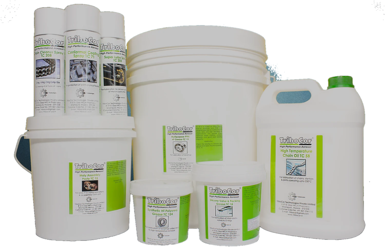 The TriboCor product range — aerosols, greases, pastes and fluids